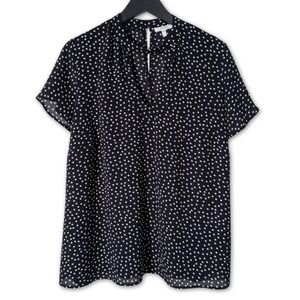 Maurices Short Sleeve Blouse Womens 1X Black